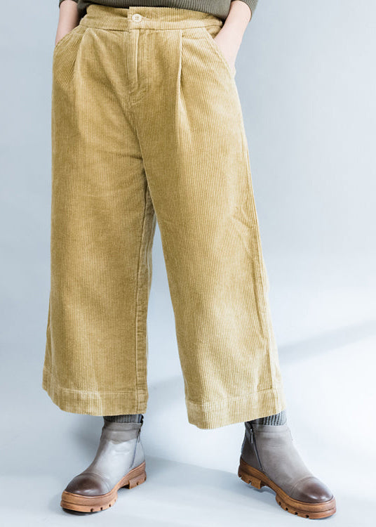 2021 Khaki dicke Cordhose lockere lässige Hose mit weitem Bein