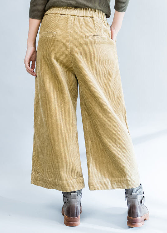 2021 Khaki dicke Cordhose lockere lässige Hose mit weitem Bein