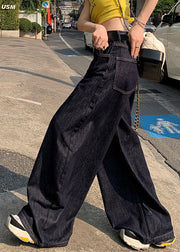 2024 New High Waist Denim Wide Leg Pants Summer