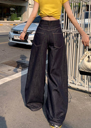 2024 New High Waist Denim Wide Leg Pants Summer