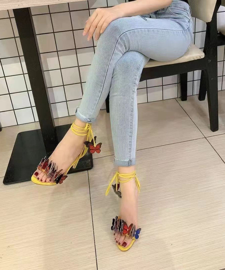 2024 New Summer Strap Butterfly Stiletto High Heel Sandals