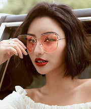 2024 Pink Large Face New Summer Sunglasses