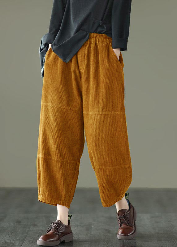 Organic Chocolate High Waist Wide Leg Fall Pants Corduroy