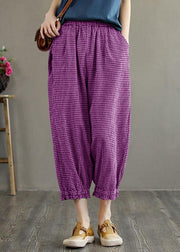 Bohemian Blue Pockets Summer Linen Pants