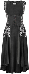 Tauriel Maxi Overdress Limited Edition Storm Gray Silver Embroidery