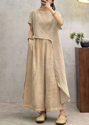 Apricot Low High Design Cotton T Shirt Asymmetrical Summer