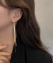 Art Gold Alloy Tassel Drop Earrings