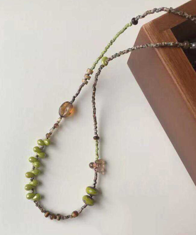 Art Green Handmade Beadin Gratuated Bead Necklace