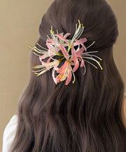 Art Pink Alloy Equinox Flower Hairpin