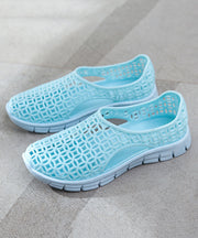 Baby Blue Comfortable Hollow Out Beach Flats Shoes