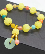 Beautiful Multi Beeswax Crystal Jade Charm Bracelet