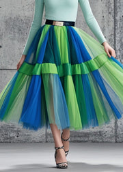 Beautiful Multicolor Exra Large Hem Tulle Skirts Summer