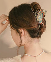 Beautiful Pink Alloy Butterfly Hairpin