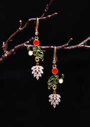 Beautiful Zircon Gilding Metal Drop Earrings