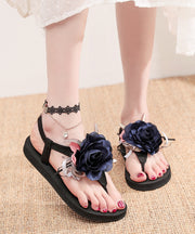 Beige Pink Hollow Out Floral Comfortable Flip Flops Sandals