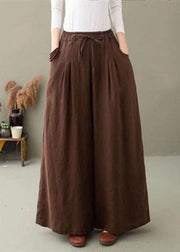 Black Linen Pants Wide Leg Pants