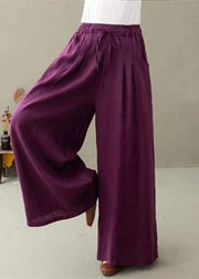 Black Linen Pants Wide Leg Pants