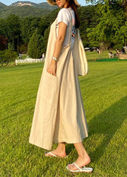 Bohemian Apricot U Neck Slim Maxi Dress Summer