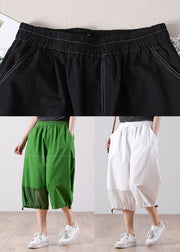 Bohemian Green High Waist Tulle Patchwork Cotton Harem Pants Summer