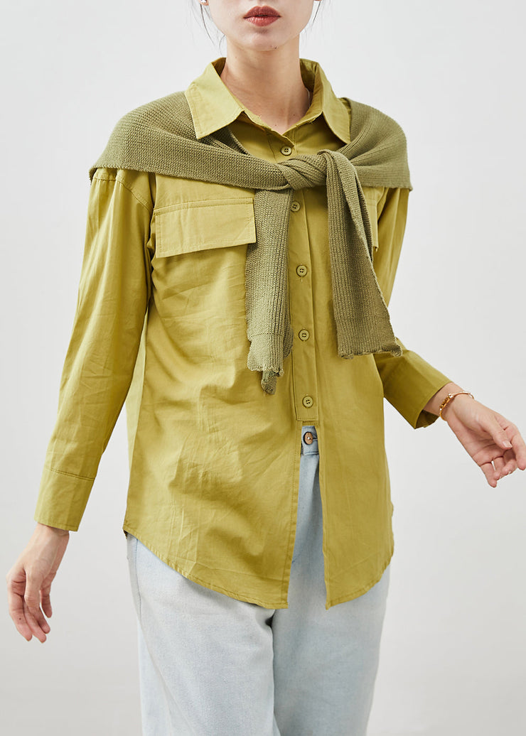 Bohemian Green Oversized Gift Shawl Cotton Shirts Fall