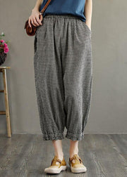 Bohemian Blue Pockets Summer Linen Pants