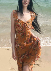 Bohemian Print Ruffled New Summer Holiday Dress