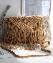 Bohemian Tassel Cotton Woven Vacation Beach Crossbody Bag