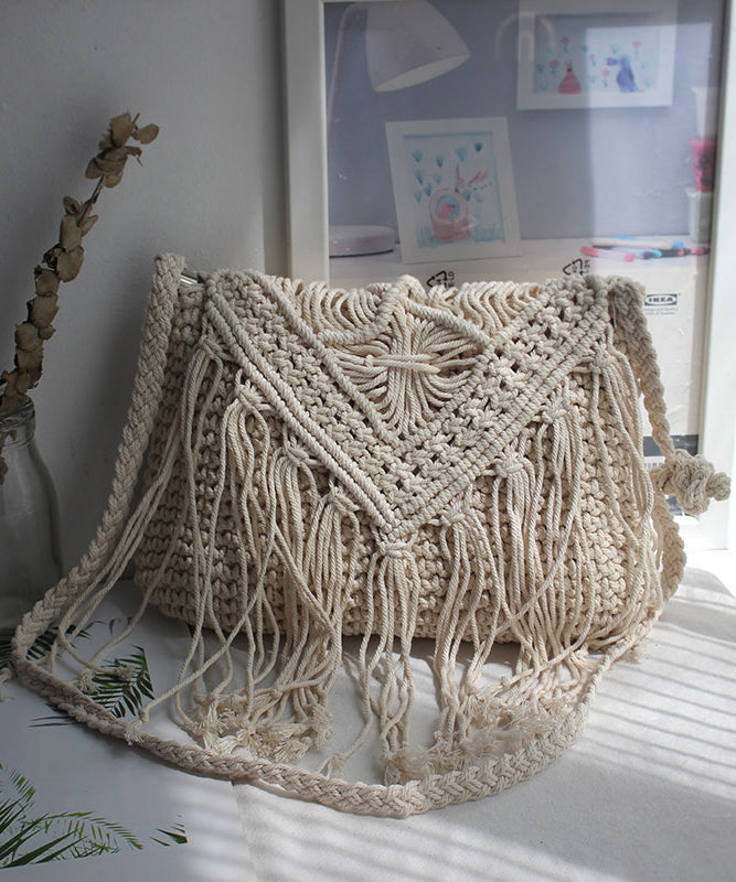 Bohemian Tassel Cotton Woven Vacation Beach Crossbody Bag