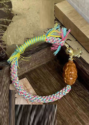 Boho Rainbow Hand Knitting Mermaid Bracelet