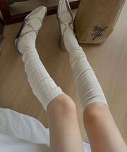 Brown Autumn And Winter Maillard Vertical Striped Long Tube Pile Socks