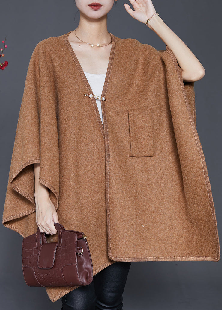 Camel Woolen Cardigans Oversized Winter