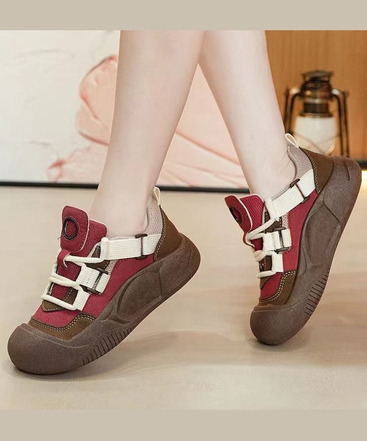 Casual Green Cross Strap Platform Flat Shoes