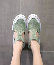 Casual White Flat Sandals Splicing Hollow Out Breathable Lace