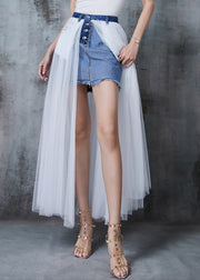 Casual White Wear On Both Sides Tulle Holiday Skirts Summer