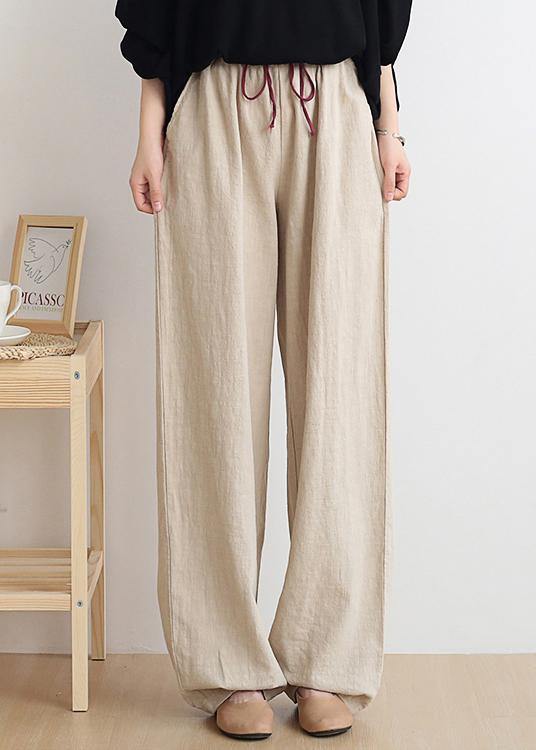 Casual white flowers trousers women 2024 new spring and summer bloomers linen high waist carrot pants