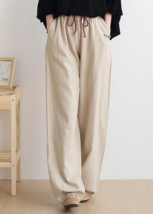 Casual yellow polka dots trousers women 2024 new spring and summer bloomers linen high waist carrot pants