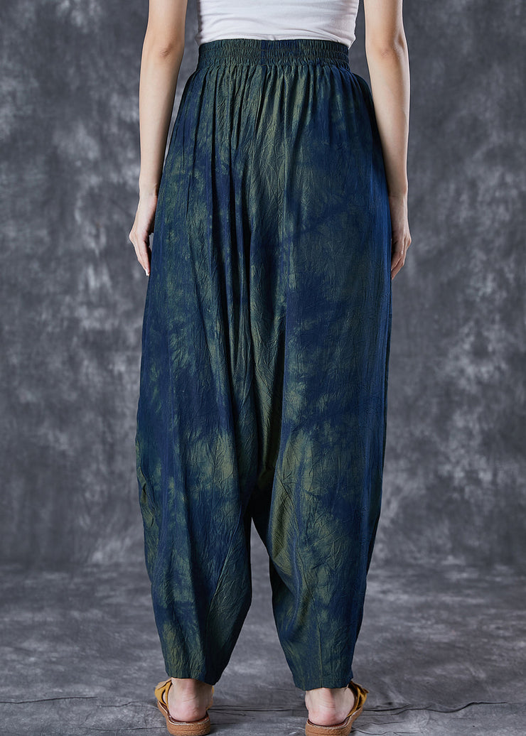 Chic Blackish Green Oversized Tie Dye Pants Summer