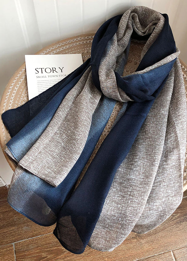 Chic Colorblock Autumn Versatile Silk Scarf