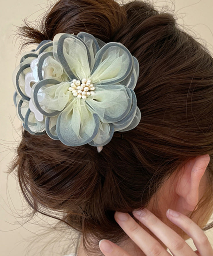 Chic Light Yellow Acrylic Tulle Floral Hairpin