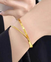 Chic Orange Alloy Dot Glossy Double Loop Bangle