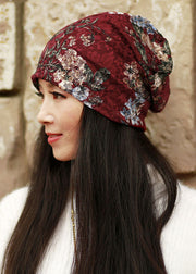 Chic Red Embroidery Floral Lace Bonnie Hat