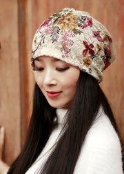 Chic Red Embroidery Floral Lace Bonnie Hat