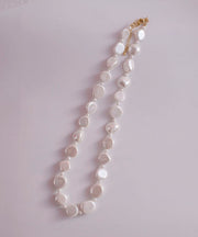 Chic White Asymmetricar Pearl Gratuated Bead Necklace