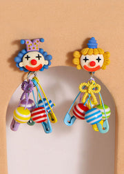 Chic Yellow Alloy Circus Clown Brooches