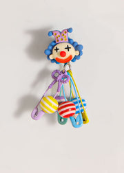 Chic Yellow Alloy Circus Clown Brooches