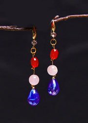 Classy Blue Water Droplet Acrylic Drop Earrings