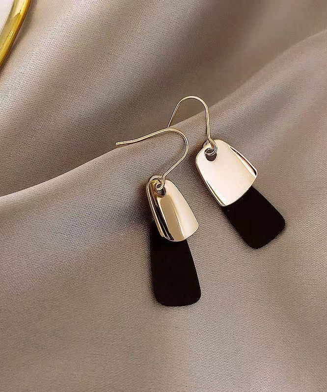 Classy Orange Sterling Silver Metal Paint Finish Drop Earrings