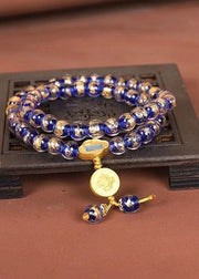 DIY Gold Coloured Glaze Buddha Beads Charm Bracelet