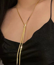 DIY Gold Stainless Steel Overgild Tassel Necklace