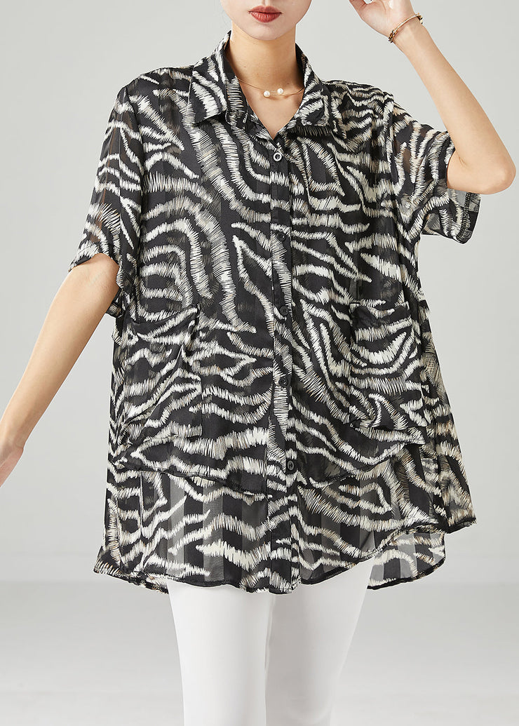 Diy Black Oversized Print Spandex Shirts Summer